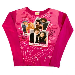 Y2K Kids Disney High School Musical Long Sleeve T-Shirt Fitted Tee Size 12